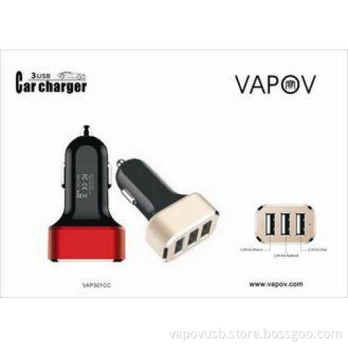 quick charging 4.1A 3 Port USB Car Charger for iPhone5 iP